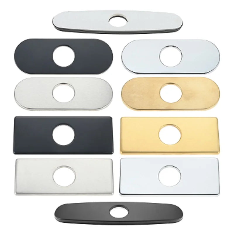 1pc Faucet Cover Plate Stainless Steel Deck Plate