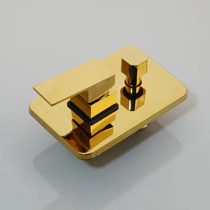 Monite Golden Plated Bathroom Shower Rainfall Head Shower