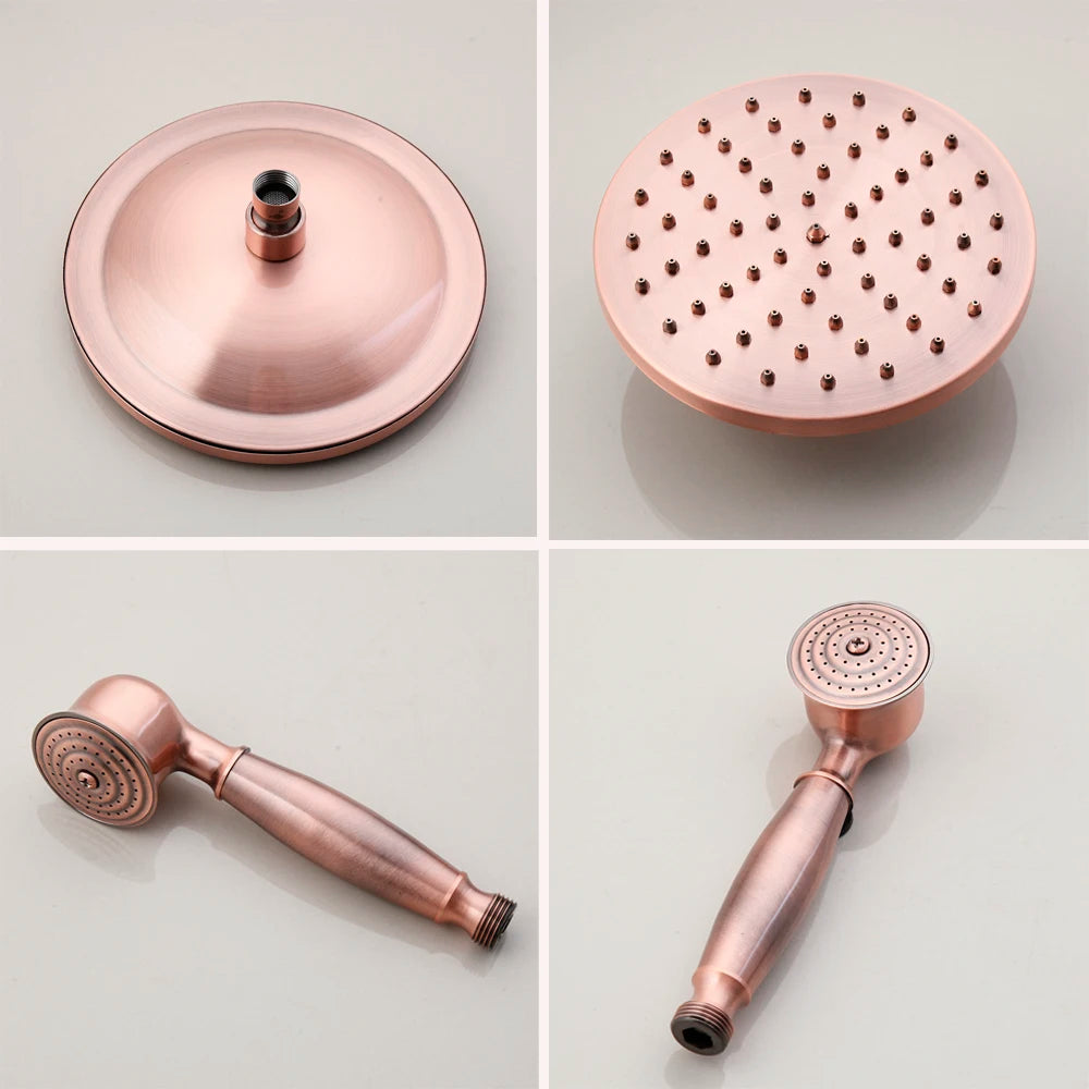 Kemaidi Antique Copper Bathroom Shower Rainfall Bath Shower
