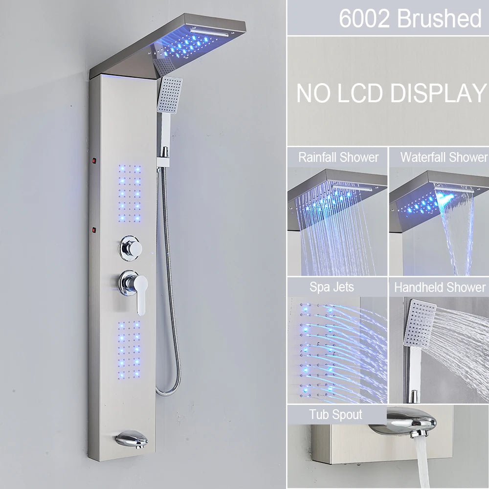 Ulgksd Bathroom Shower Panel Led Light Bathroom Faucet