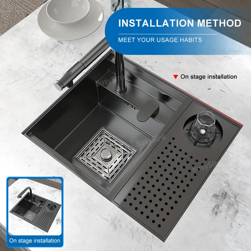 Hidden Sink Stainless Steel Sinks Bar Small Slot