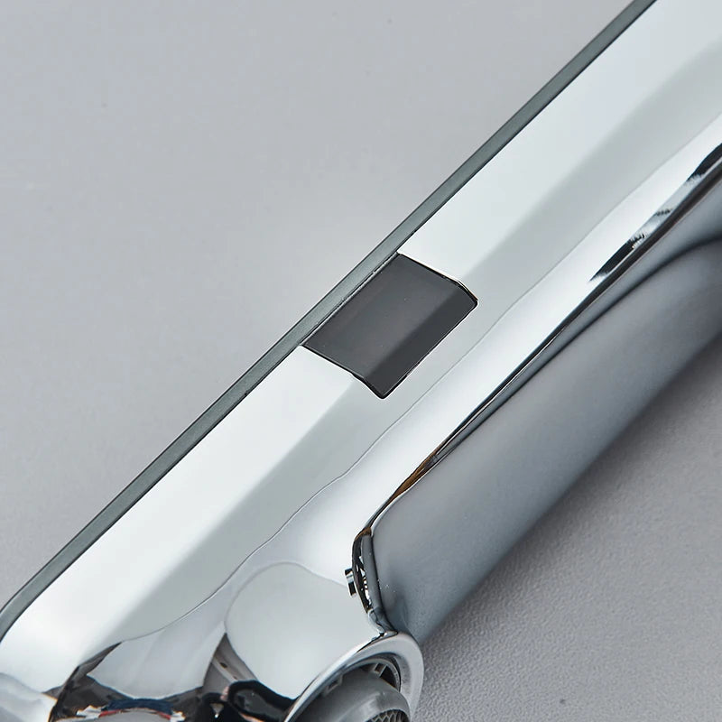 White Touchless Sensor Basin Faucet Smart Digital Display