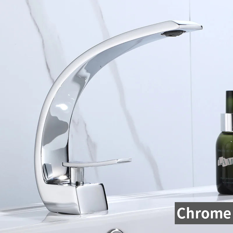 Basin Faucet Modern Bathroom Mixer Tap Black/Gold Wash