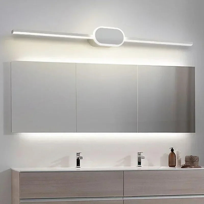 Modern Luxury Bathroom Wall Lamp Black White Aluminum