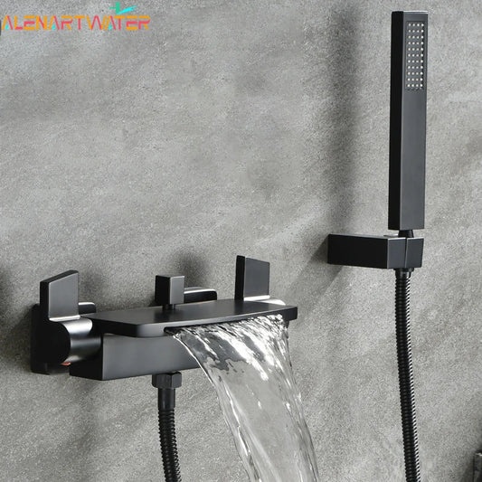 Alenartwater All Copper Wall Mounted Bathtub Waterfall Faucet