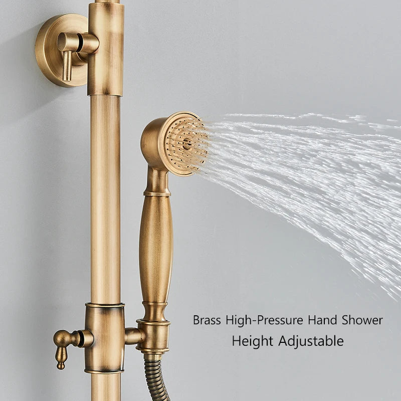 Antique Wall Hanging Shower Faucet Handle Hand Shower