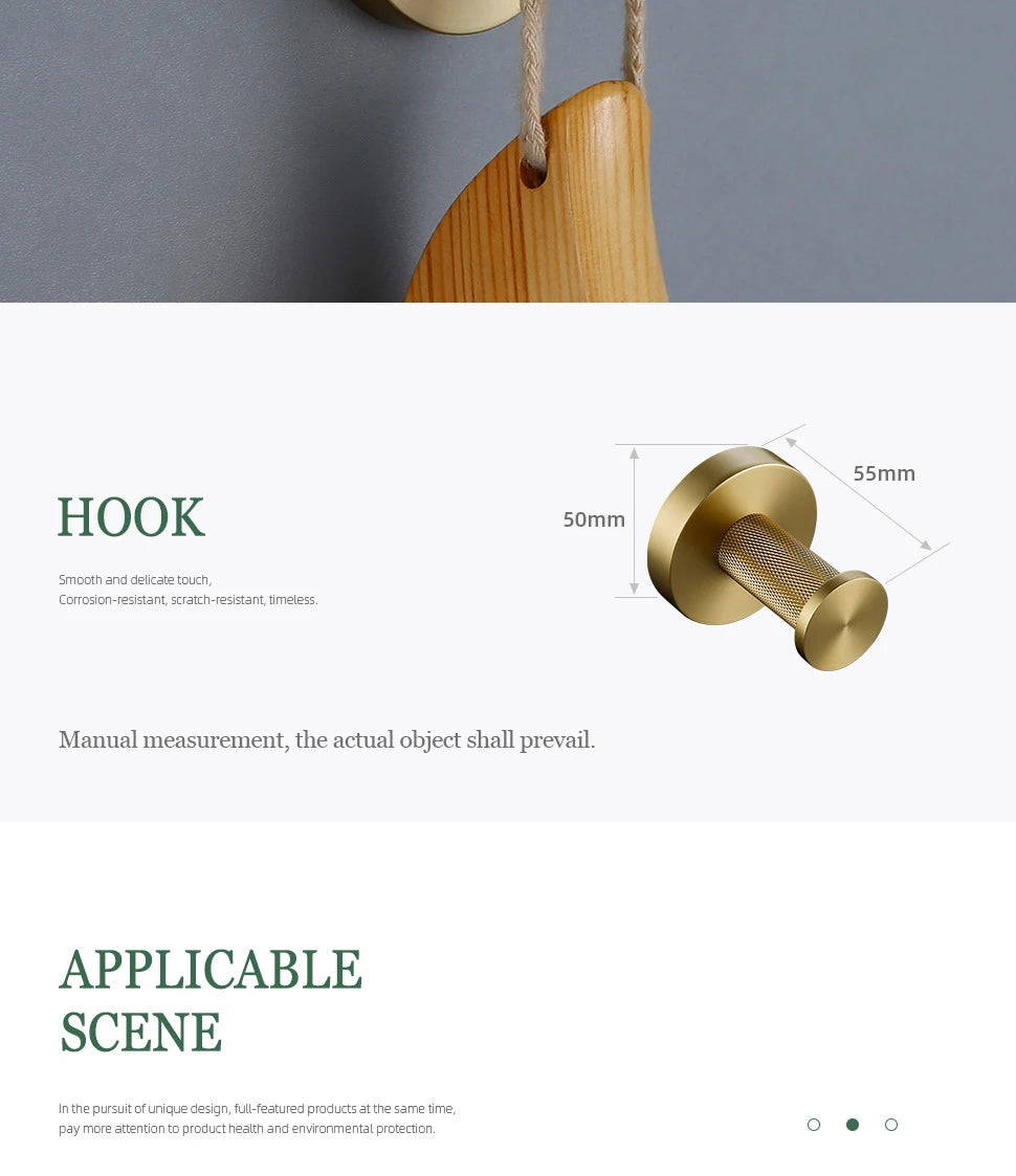Gold Bathroom Towel Bar Bath Robe Hook Brass
