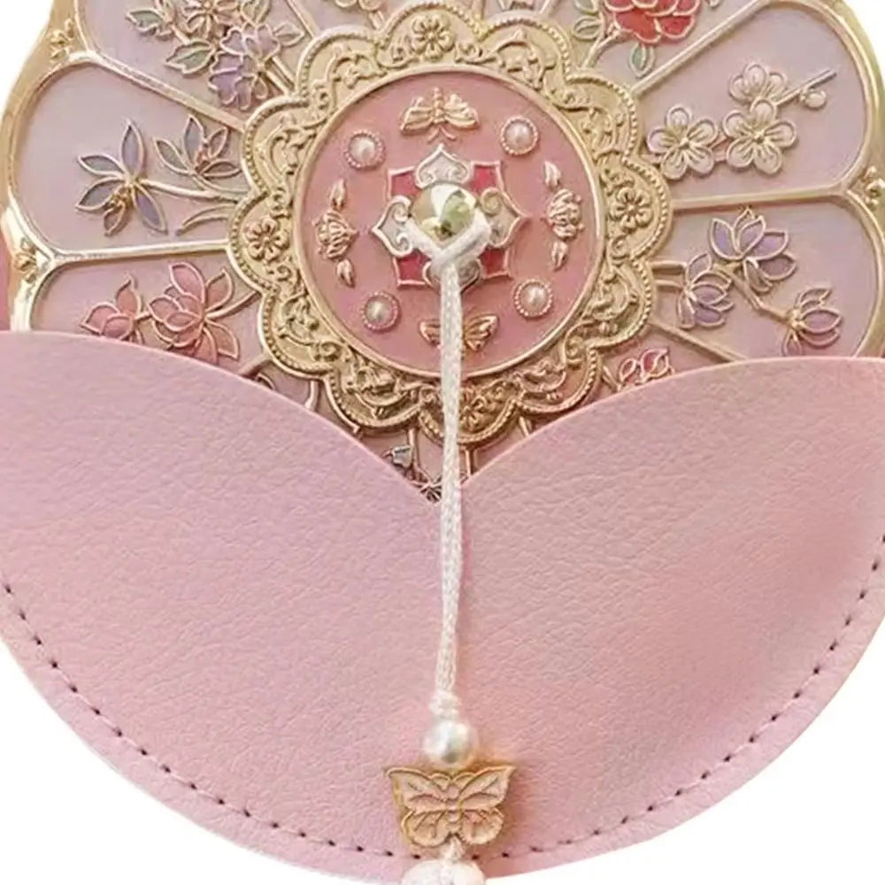 Women Flower Pattern Compact Mirror Compact Makeup Mirror