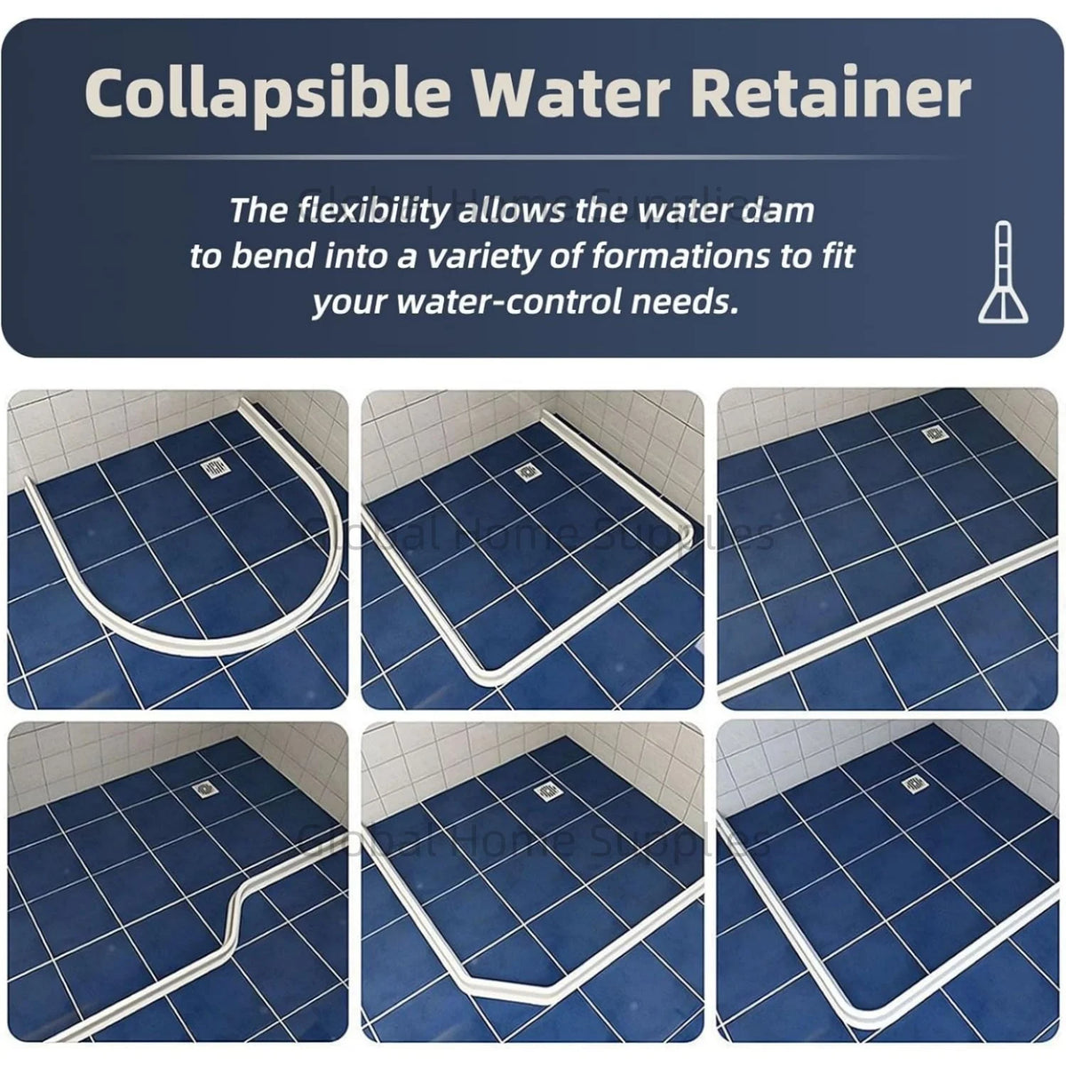 Upgraded / 10cm High Shower Threshold Water Dam