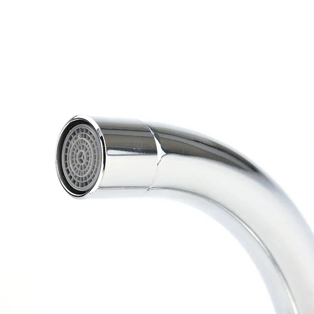 Modern Lever Double Handle Chrome Sink Faucet Cold
