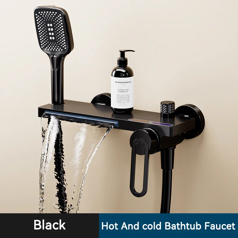 Bathtub Shower Faucet Handle Spout Mixer Tap Hand