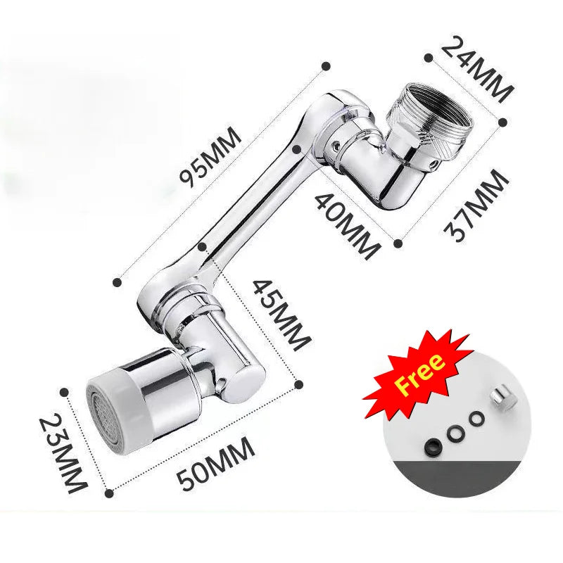 1080 Rotatable Bathroom Sink Faucet Extender Flexible Swivel