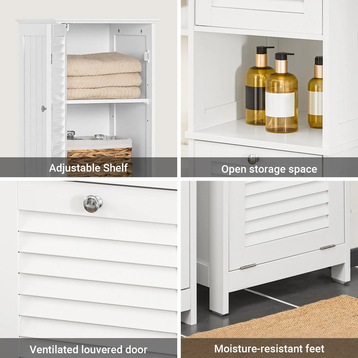 Sobuy Bzr124 High Wardrobe Fold-Out Laundry Bag Bathroom