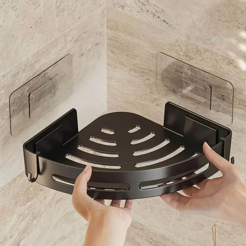 Adhensive Bathroom Shampoo Holder Shower Caddy Shelves Storage