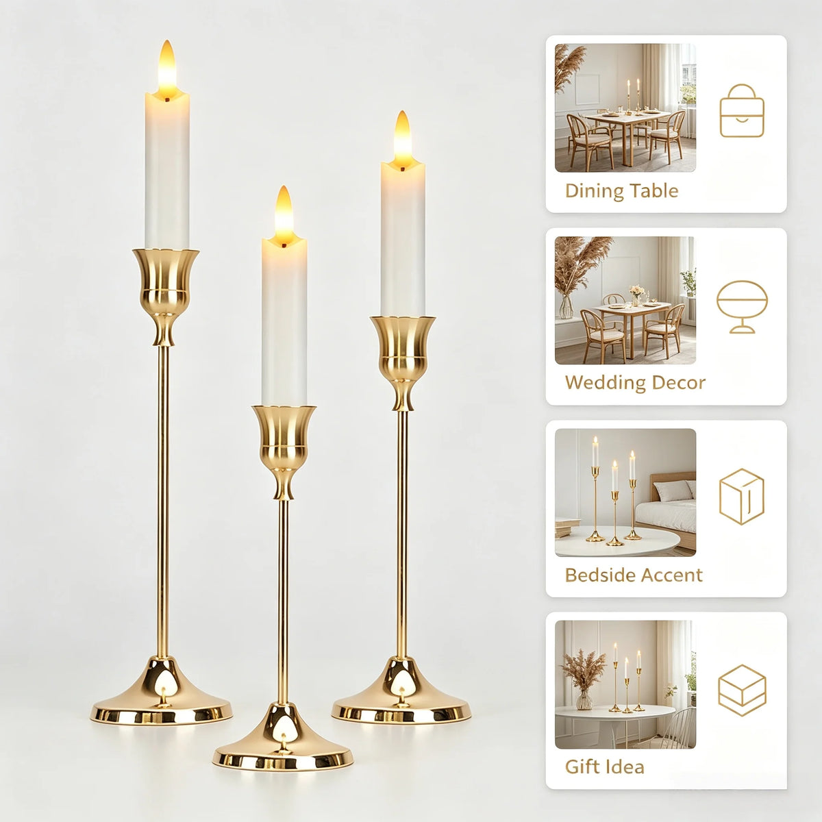 Wedding Decor Slim Stem Candle Holder Of Classic