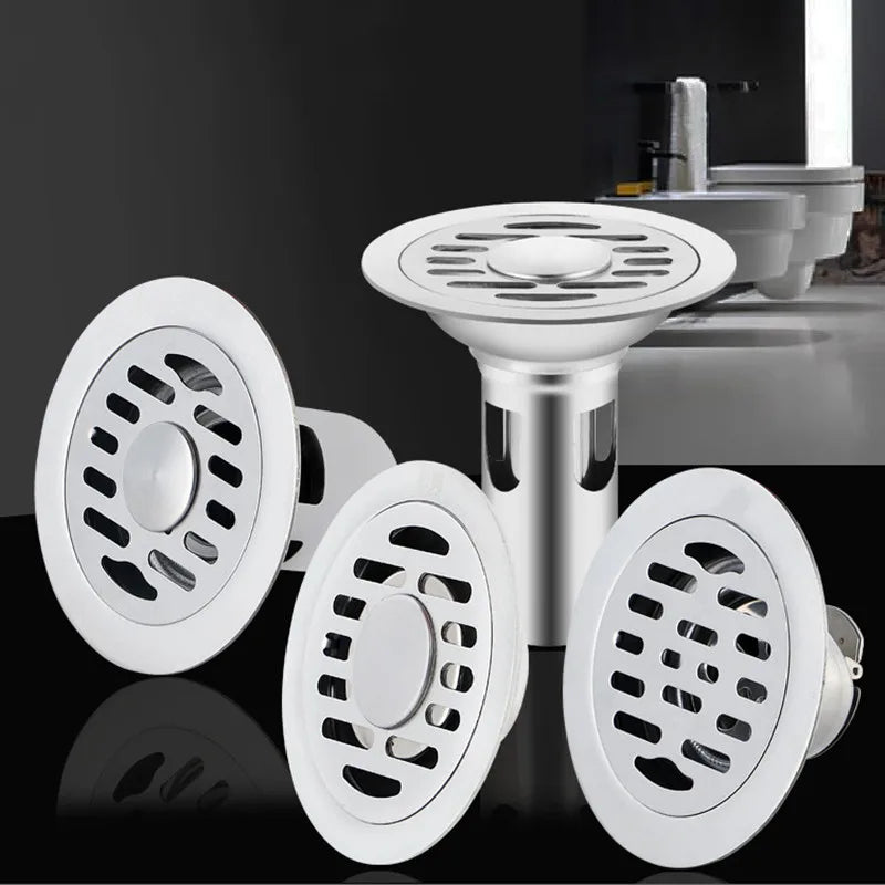 Stainless Steel Floor Drains Shower Anti-Odor Drainer Bathtub