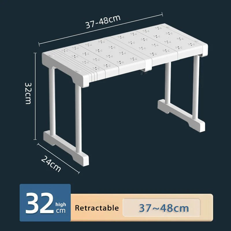 Wardrobe No-Punch Multi-Layer Retractable Adjustable Shelves
