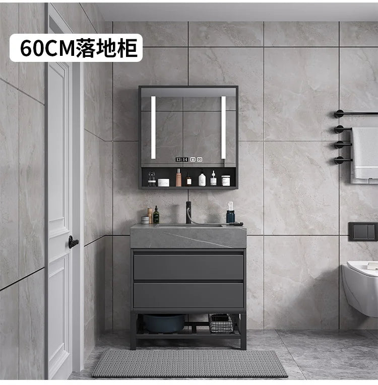 Washbasin Floor Bathroom Cabinets Vintage Drawer Light Toilet