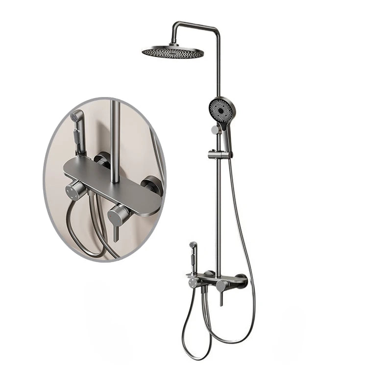 Four Ways Water Outlet Shower System Rainlfall Pressurized