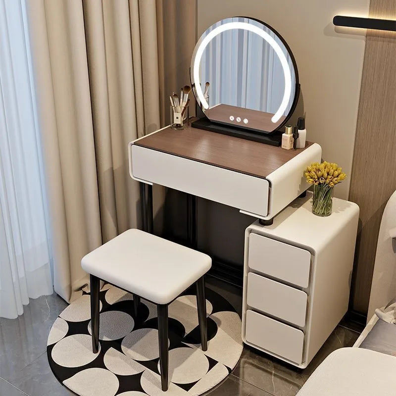 Girls Bedroom Dressing Table Storage Stool Solid Wood