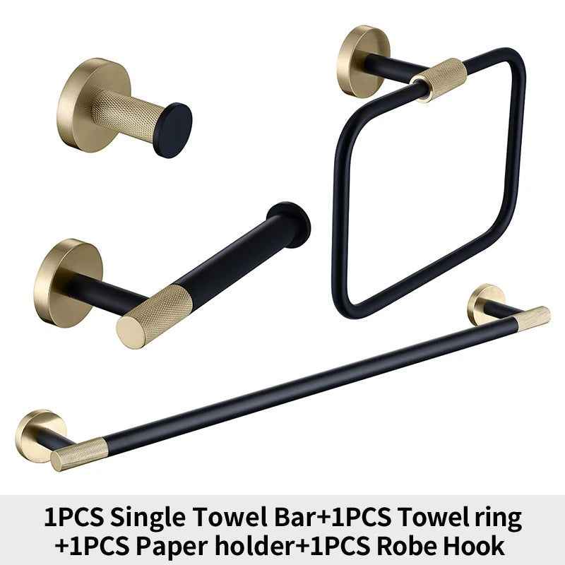 Rose Gold Bathroom Hardware Towel Bar Rack Shelf