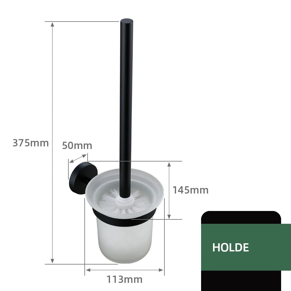 Black Bathroom Brass Knurled Kit Paper Holder Towel
