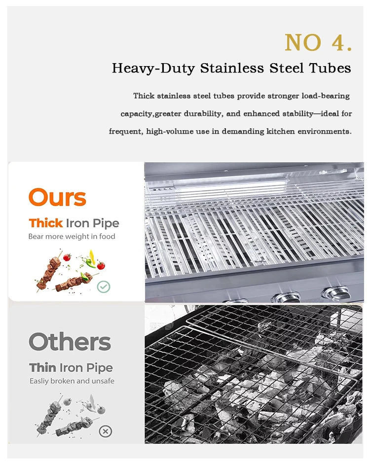 Sturdy 304 Stainless Steel Outdoor Cabinet Grill Cooktop