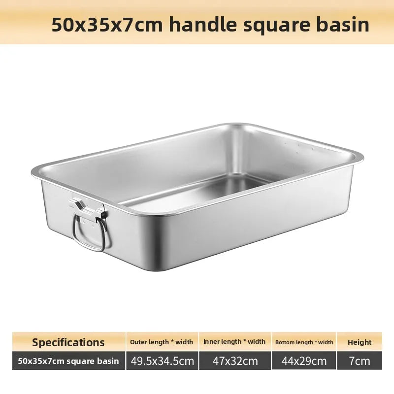 Stainless Steel 304 Deepened Square Basin Rectangular Box