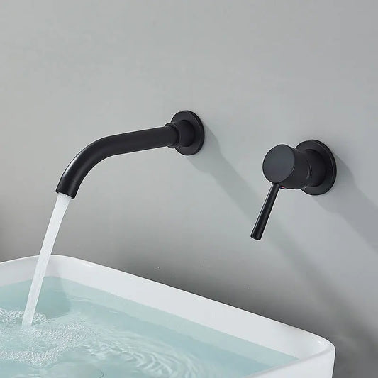 Wall Mount Bathroom Basin Faucet Embedded Split Cold