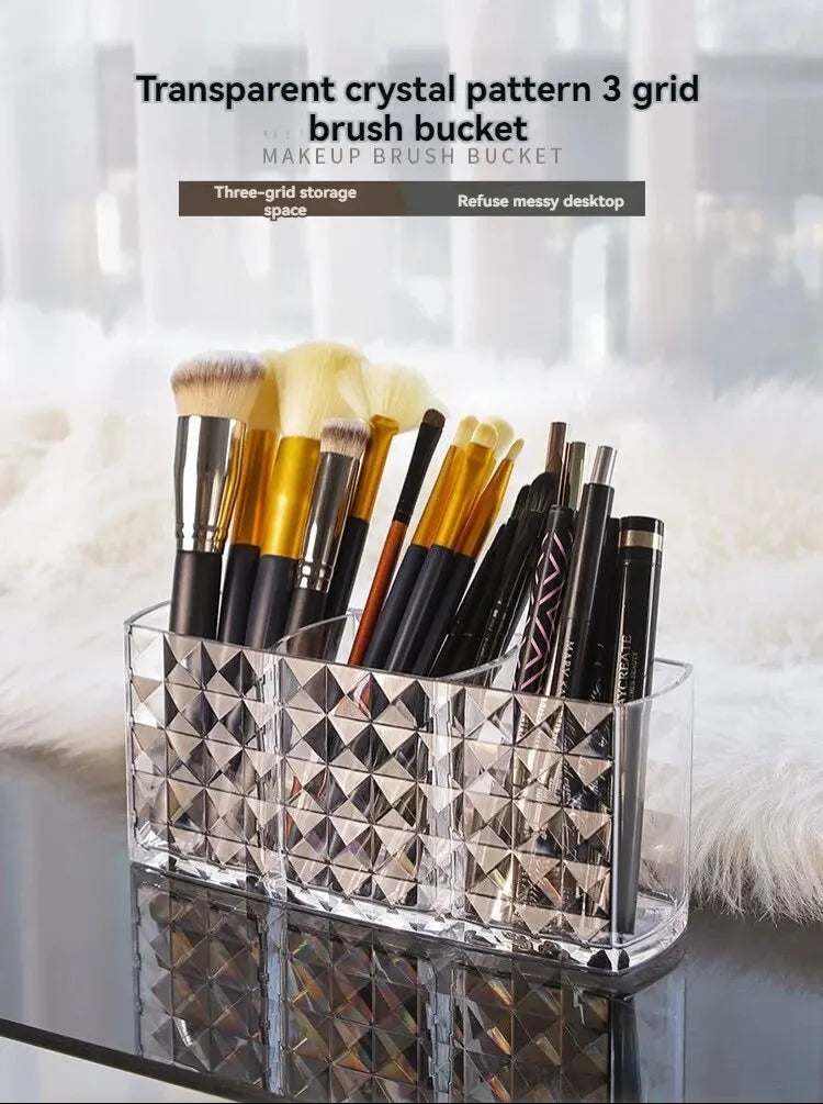 1pcs/2pcs Diamond Patterned Mirror Cabinet Storage Box Bathroom