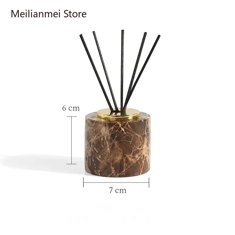 Dark Natural Marble Bathroom Brown Luxury Toothbrush Holder