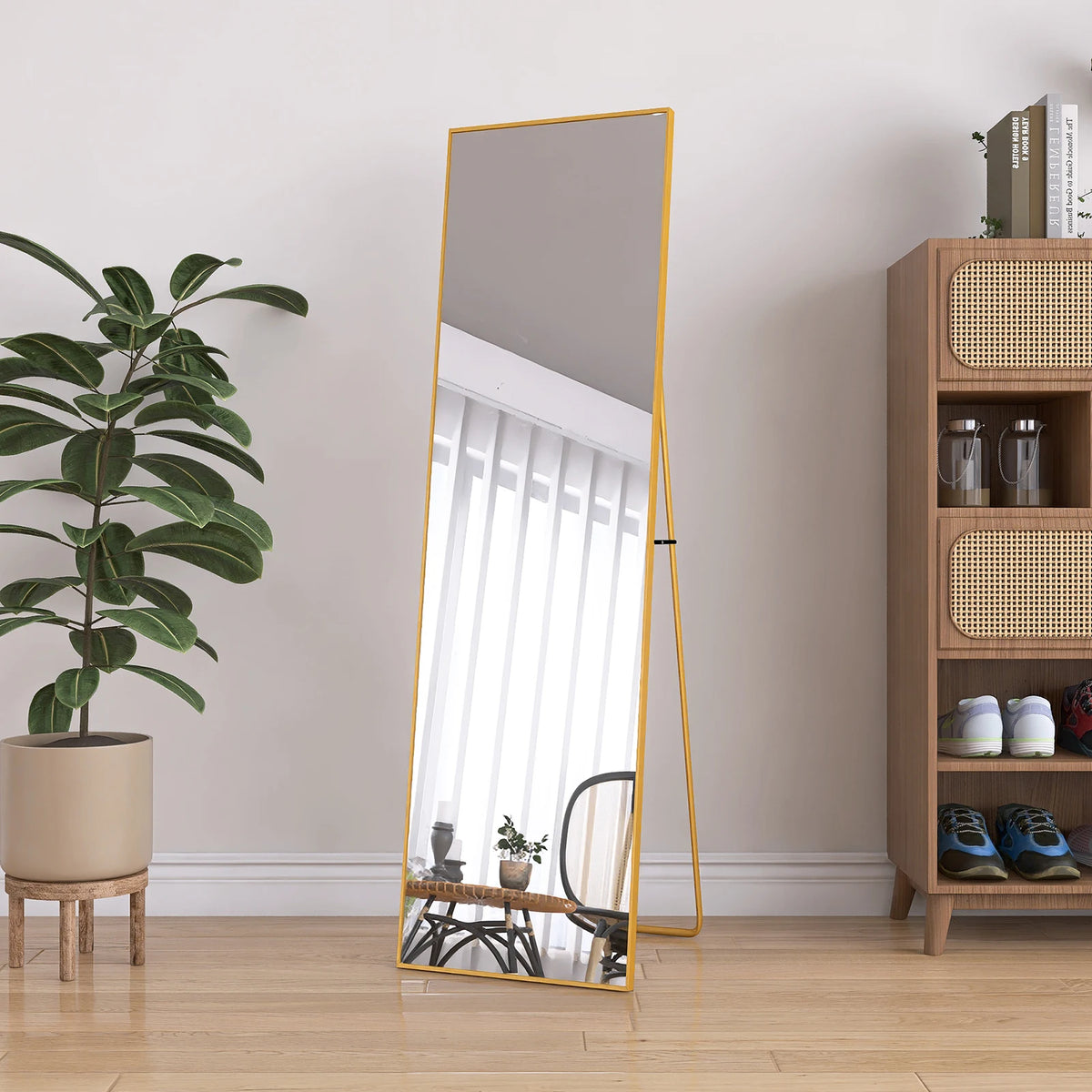 Full Length Mirror Standing Mirror Black Frame Large