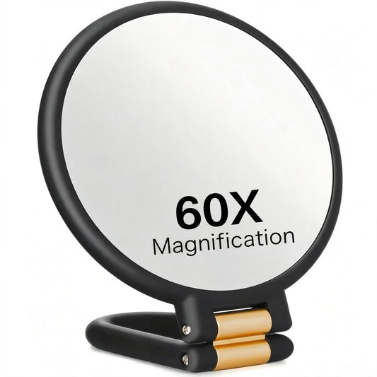 60x Double-Sided Handheld Magnifying Mirror 1x/80x Hd Makeup