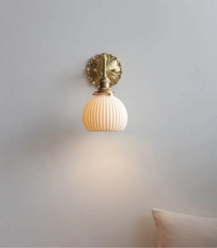 Iwhd Nordic Modern Led Wall Lamps Sconce Copper
