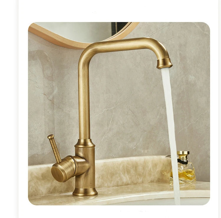French Vintage Faucet Basin Sink Silver Cold Water