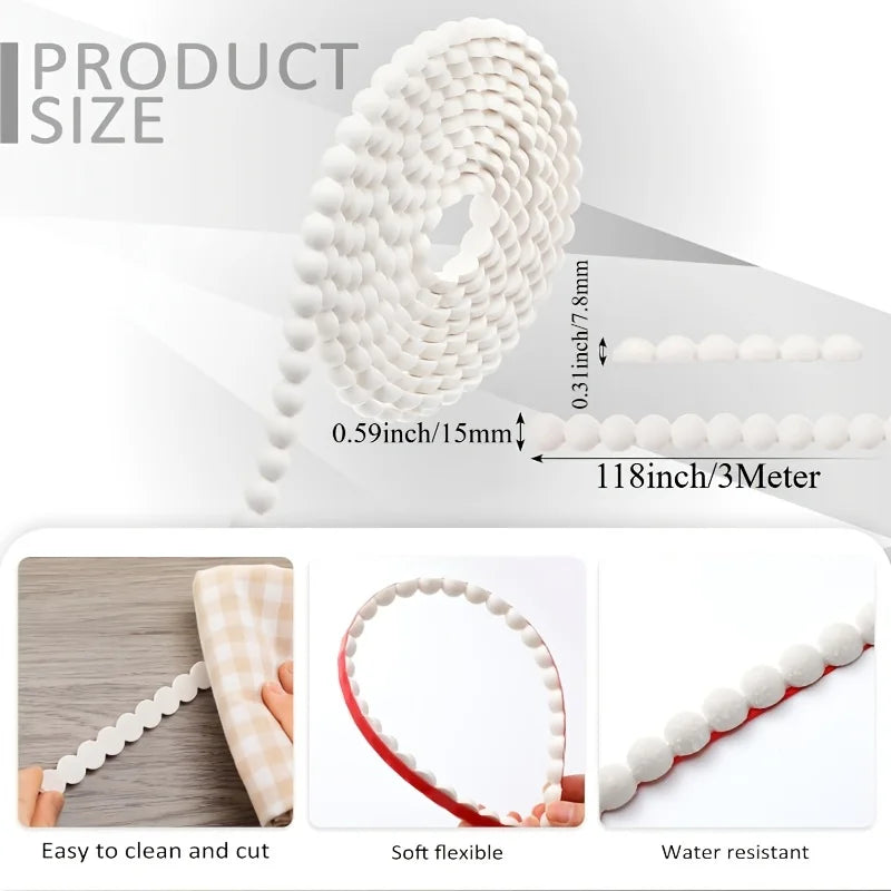 Yitape 300cm Self Adhesive Beaded Trim Strip Flexible