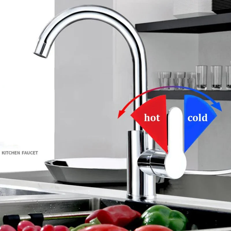 360 Rotatable & Cold Sink Faucet Large Bend