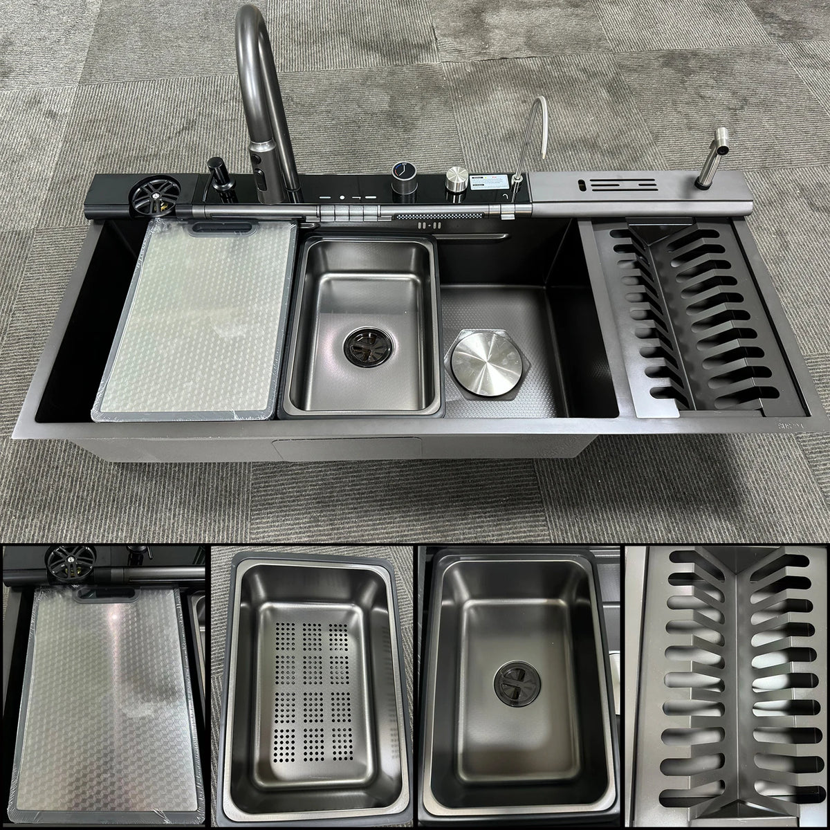 Sinks Stainless Steel Waterfall Sink Includes 120 50