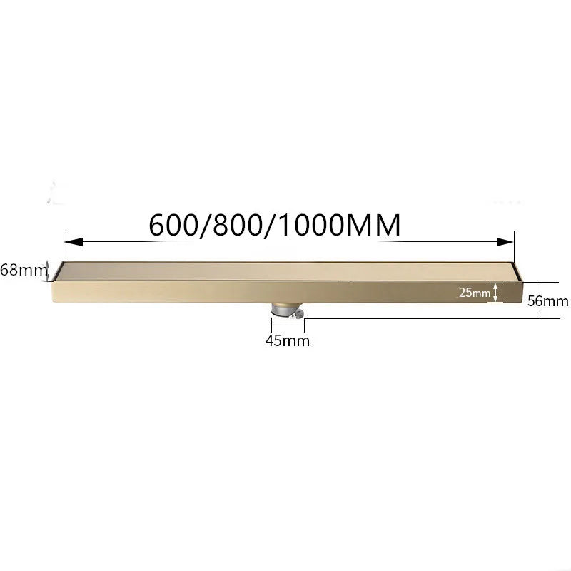 600 To 1000mm Black/Gold/Gunmetal Gray Long Strip Floor