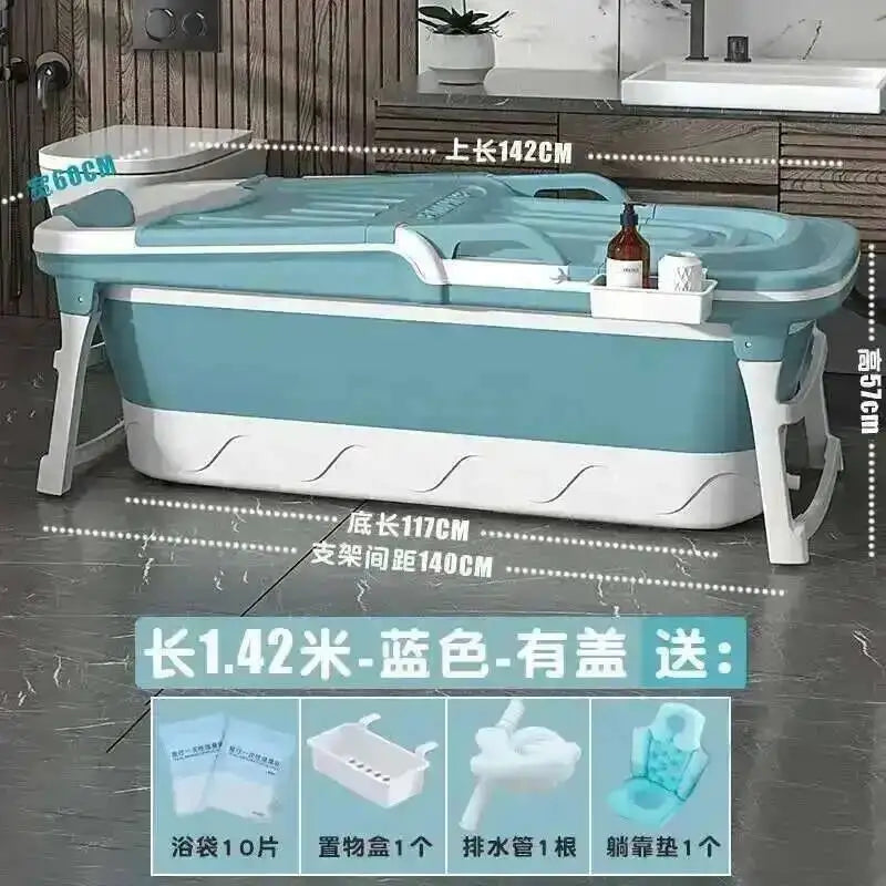 Tub Bathtubs Adult Folding Bathtub Foaming Simple Adult