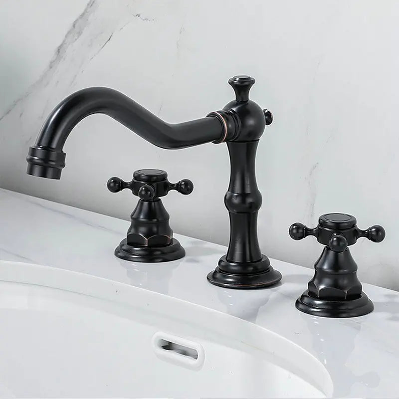 Kmmoun Fixed Spout Bathroom Basin Faucet Hole Deck