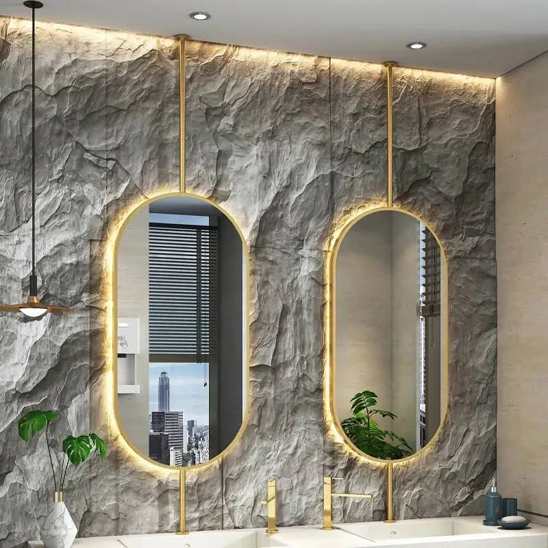Size60x90cm Ceiling Oval Hanging Mirror Modern Simple Decoration