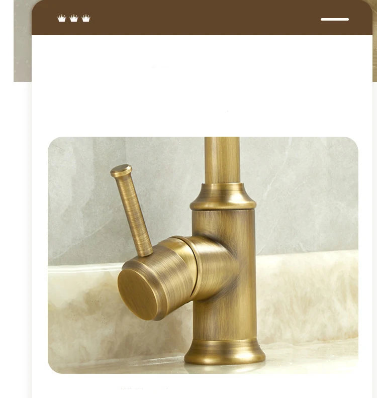 French Vintage Faucet Basin Sink Silver Cold Water