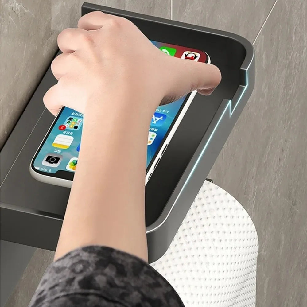 Plastic Toilet Paper Holder Wall Mounted No Drilling