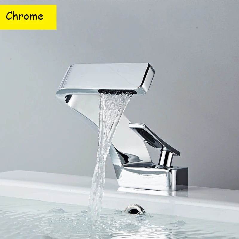 Becola Brushed Gold Basin Faucet Black Bathroom Mixer
