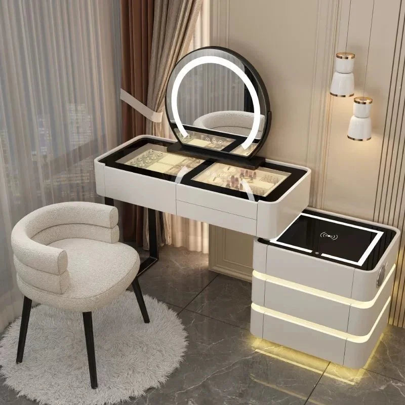 Modern Lighted Adjustable Extendable Bedroom Vanity Makeup