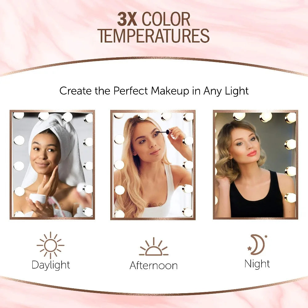 Lighted Vanity Makeup Mirror Lights Three Color Lightings