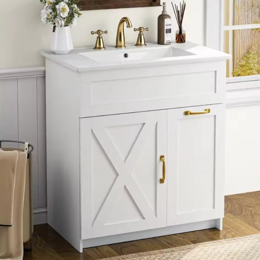 30 Rustic Bathroom Vanity Sink Solid Wood Frame