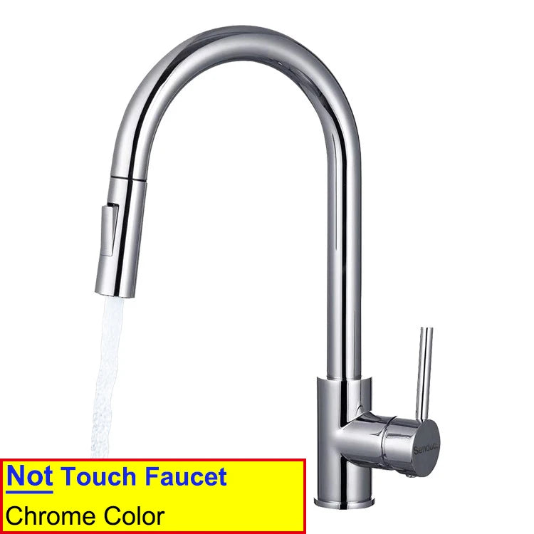 Smart Touch Sensor Sink Faucet Brushed Nickel Pull