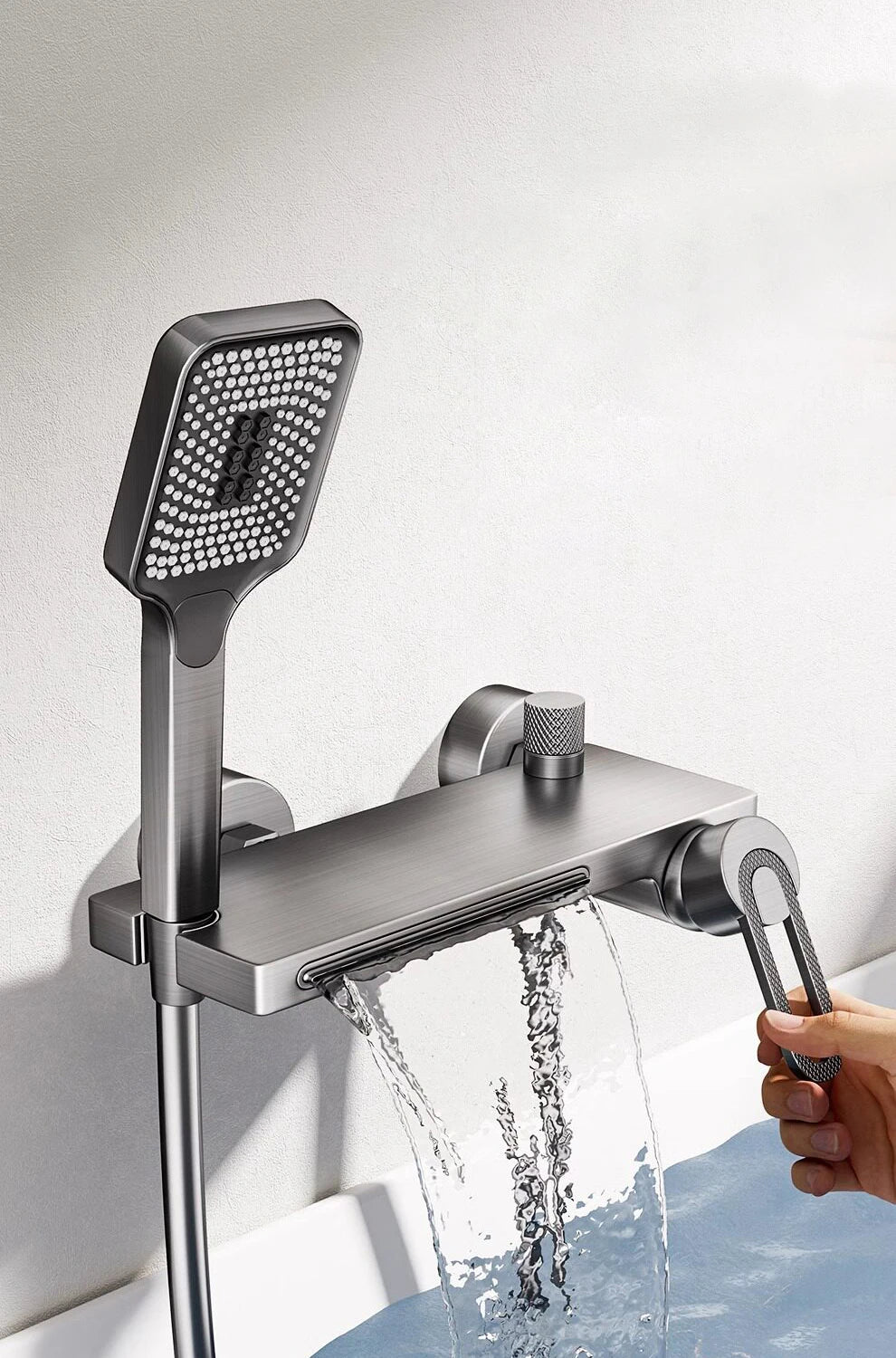 Bathtub Shower Faucet Handle Spout Mixer Tap Hand